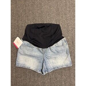 Ingrid & Isabel Maternity Women’s Shorts Short Crossover Panel Mini Denim Size 2